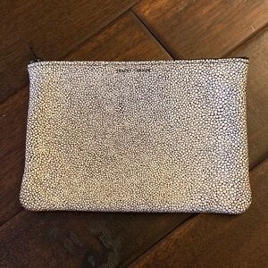 Tracey Tanner Textured Black and White Zip Pouch/Clutch